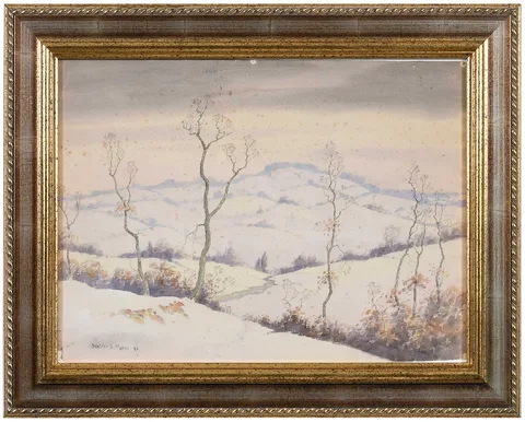 Benson Bond Moore, Camp David Presidential Retreat, Catoctin Mountain Park, 1946, watercolor on paper