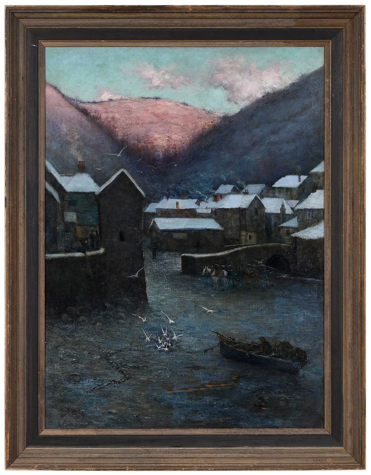 Edward Frederick Ertz, Polperro, Cornwall, England, oil on canvas