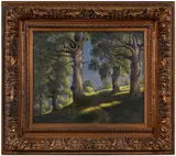 Benson Bond Moore, Sun-touched Forest Landscape