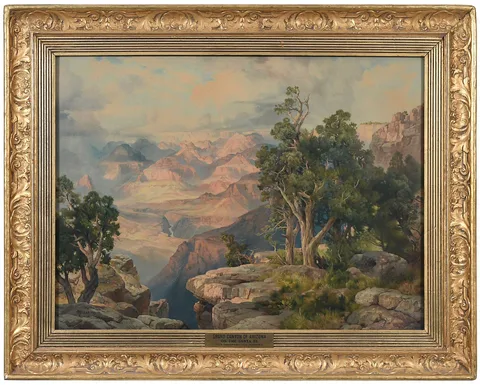 Thomas Moran, Grand Canyon of Arizona from Hermit Rim Road, 1913, chromolithograph on paper