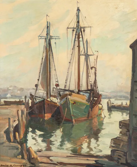 Morning, Glouster by Emile Albert Gruppe, Oil on canvas, sold Nov 2020