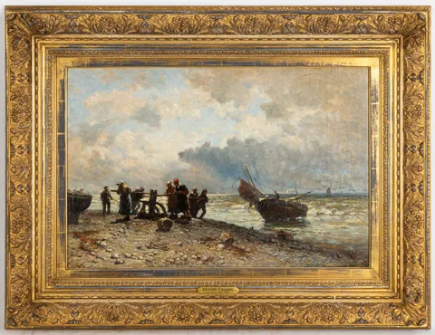 Harry Chase, Toil at the Close of Day, Oil on canvas