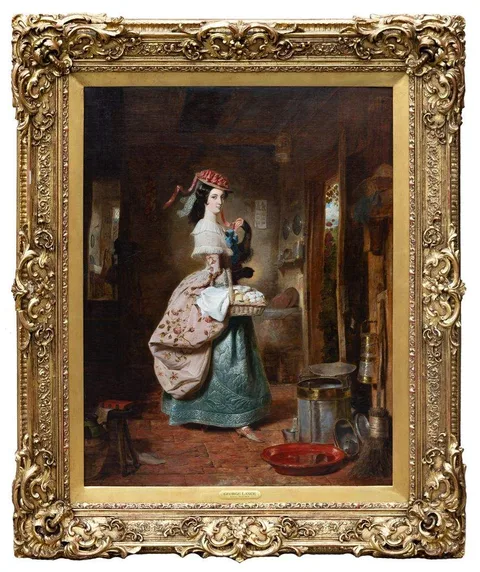 George Lance, The Village Coquette, Oil on canvas