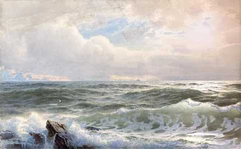 Seascape by William Trost Richards, Watercolor on paper, sold Sep 2024