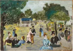 Edouard Manet, A Guinguette, Pastel And Oil on Canvas