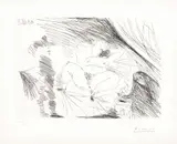 Pablo Picasso, Jeune Femme Au Lit, Célestine Et Gentilhomme, From: Series 347, 1968, Etching on Wove Paper
