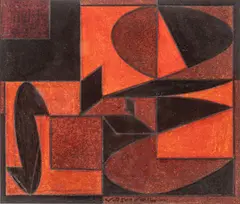 Victor Vasarely, Harpis, 1948, Tempera on Board