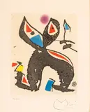 Joan Miró, Rene Char, Le Marteau Sans Maitre V: One Plate, 1976, Etching And Aquatint in Colors on BFK Rives