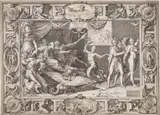 Cornelis Cort, The Calumny of Apelles, circa 1602, Engraving on Laid Paper