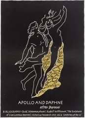 Ian Hamilton Finlay, Apollo And Daphne After Bernini, Lithograph in Colors on Paper