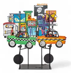 Fredrick Prescott, New York, Hand Painted Acrylic on Metal Kinetic Sculpture