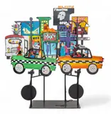Fredrick Prescott, New York, Hand Painted Acrylic on Metal Kinetic Sculpture