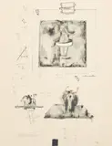 Robert Rauschenberg, Untitled, Lithograph And Screenprint in Colors on Wove Paper, 1973, 'Sketch for Monogram, from the New York Collection