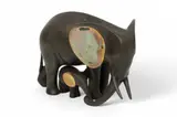Loet Vanderveen, Elephant & Baby, Bronze Sculpture