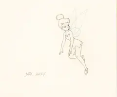 Marc Davis, Tinkerbell, 1953, for Walt Disney Studios Graphite And Colored Pencil