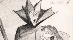 Marc Davis, Maleficent, 1939, for Walt Disney Studios Charcoal And Graphite on Paper