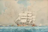 Frank Kelsey, Off Falmouth England, Watercolor on Paper