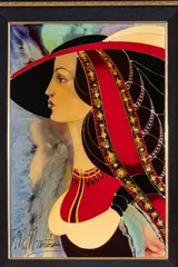 Martiros Manoukian, Royal Lady, Hand Embellished Serigraph