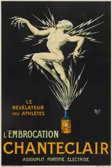 Michel Liebeaux, L'Embrocation Chanteclair, circa 1917, Lithograph Poster