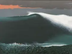Leonard Everett Fisher, Untitled, Acrylic on Canvas, Ca. 2009, "The Wave"