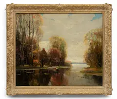 Anthony Thieme, Untitled, Oil on Canvas Ca. 1920, "Dutch Landscape"