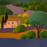 Elisabeth Estivalet, Untitled, Oil on Canvas, Ca. 2002, "La Batisse Rose"