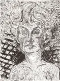 Untitled by Jim Dine, Woodcut on Thin Handmade Paper 1983, "Nancy #1", sold Nov 2024