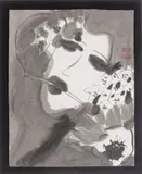Walasse Ting, Untitled, Ink on Paper, Ca. 2001, "Portrait of a Woman"