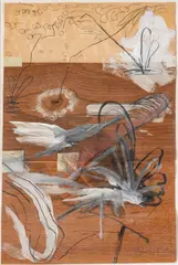 Carroll Dunham, Untitled, circa 1984, Mixed Media on Wood Veneer