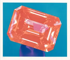Richard Bernstein, Untitled, Silkscreen in Colors on Wove Paper Ca. 1978, "Ruby"