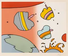 Untitled by Peter Max, Silkscreen in Colors on Wove Paper, Ca. 1979, "Space Rainbow", sold Nov 2024