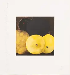 Untitled by Donald Sultan, Screenprint in Colors on Wove Paper, "Five Lemons, a Pear, And an Egg", sold Nov 2024