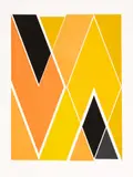 Larry Zox, Untitled, Screenprint in Colors on Wove Paper, "Diagonal Composition"