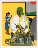 Romare Bearden, Untitled, Lithograph in Colors on Paper, Ca. 1979, "Mecklenburg Autumn"