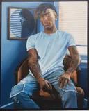 Waleed Elharith Johnson, Untitled, Oil on Canvas, 2020, "Authentic"