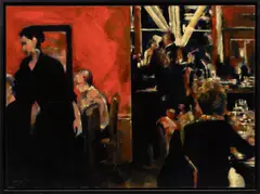 Bowen Kline, Untitled, Oil And Acrylic on Board, 2016, Bar Interior