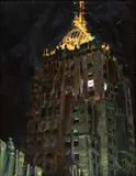 Bryant Tillman, Untitled, Oil on Canvas, 2014, "Fisher Building, Detroit"