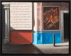 Mel Rosas, Untitled, Oil on Panel, 2008, "Que Lindo Cha Cha Cha"