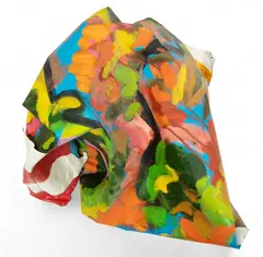 Jon Parlangeli, Untitled, Oil And Acrylic And Linen on Wood Sculpture Ca. 2010, "Scene Based on Nature"