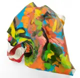 Jon Parlangeli, Untitled, Oil And Acrylic And Linen on Wood Sculpture Ca. 2010, "Scene Based on Nature"