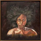 Kaleigh Blevins, Untitled, Oil on Panel, 2020, Lockdown Self Portrait #1