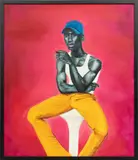 Kaleigh Blevins, Untitled, Oil on Canvas, "Black And Blue"