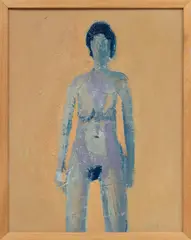 Bradley Jones, Untitled, Oil on Canvas, 1987, "Untitled (Standing Female Nude)"