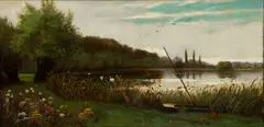 J. Jefford, Untitled, Oil on Canvas, 1879, "View on the Thames"
