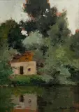 Édouard Cortès, Untitled, Oil on Wood Panel "Reflets"