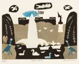 Julian Trevelyan, Untitled, Etching with Aquatint on Paper, "St. James Park"