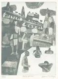 Julian Trevelyan, Untitled, Etching with Aquatint on Paper, "Holy Ganges"