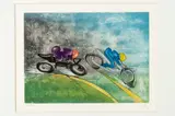 Roberto Matta, Untitled, Etching And Aquatint on Paper, Ca. 1977, "Motorcycles, from Les Transesports"
