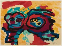 Untitled by Karel Appel, Lithograph in Colors on Wove Paper "Mother And Little Boy", sold Nov 2024