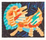 Untitled by Karel Appel, Lithograph in Colors on Wove Paper, "Smiling Cat", sold Nov 2024